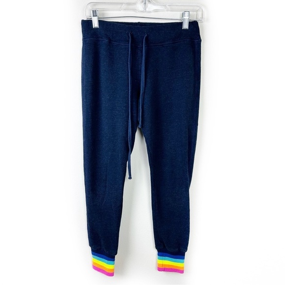 SUNDRY Rainbow striped cuff jogger lounge pant sweats size: 1 (small 4-6) - Picture 2 of 10